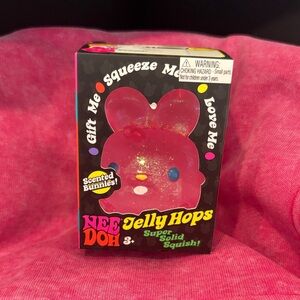 Nee Doh Jelly Hops Scented Bunny Toy - Pink “Sweet Snoozelefruit”